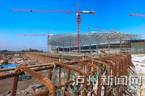 州云龍機場正全速推進建設，確保7月1日前投入運行。 瀘州日報記者 牟科 攝3